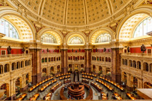 Reading room Interior of the Library of Congress,Washington DC, USA